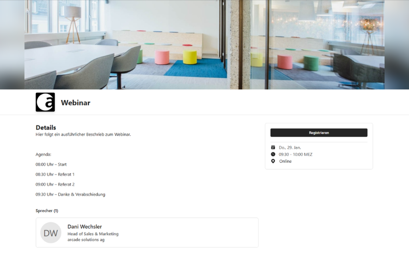 Teams Premium: Webinare im Firmendesign