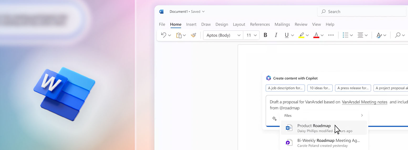 Microsoft 365 Copilot Starterkit: Unterstützung durch Copilot in Microsoft Word